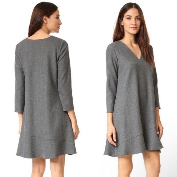 HATCH Maternity 'Day to Night' Gray long sleeve V-neck Dress - Picture 2 of 16